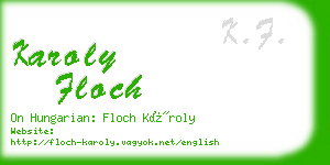 karoly floch business card